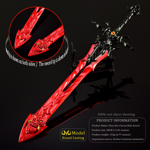 Espada Qisha de película <span class=keywords><strong>Soul</strong></span> Land de 30CM, adorno de Metal completo, diseño de doble cara única, espada de juguete coleccionable para juegos, espada samurái - Product Image 6
