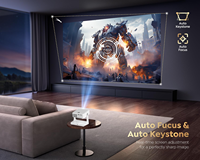 Mini Proyector Android Google TV con Full HD 4K LED LCD, Nuevo Diseño y Wi-Fi Integrado para Cine en Casa con Funciones Estéreo