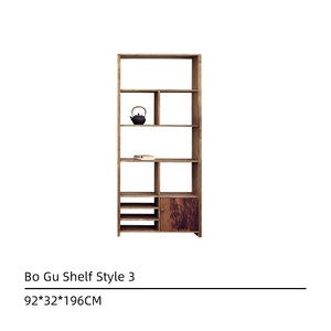Mobili Wabi Sabi, Scaffale Moderno Classico Antico, Libreria <span class=keywords><strong>in</strong></span> <span class=keywords><strong>Legno</strong></span> Massello, Set di Scaffali per Soggiorno - Product Image 6