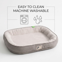 Grand lit pour animaux de compagnie quatre saisons avec fond antidérapant chaud et confortable, 100% coton respirant, lit pour chien luxueux et doux