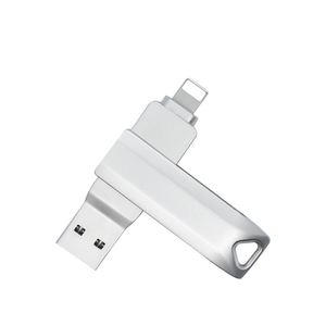 Unidad Flash USB 3.0 Transfronteriza Pingguo de 128 GB, Cuatro en Uno, Giratoria, Metálica, con Interfaz para Android Tipo-C, Computadora y Teléfono Móvil, Marca Ne - Product Image 1
