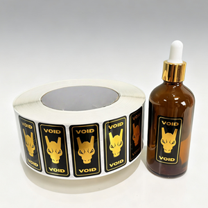 Etiquetas Metálicas Permanentes Impresas con UV Personalizadas, Adhesivo de Vinilo Dorado y Plateado Impermeable para Envasado de Botellas y Frascos - Product Image 3