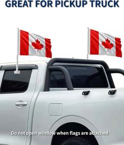Paquete de 2 Banderas Canadienses Resistentes para Auto, 12x18 Pulgadas, Doble Cara, Bandera Pequeña para Ventana de Auto, Resistente a Desgarros, Poliéster de 2 Capas Tejido en Espiral - Product Image 4