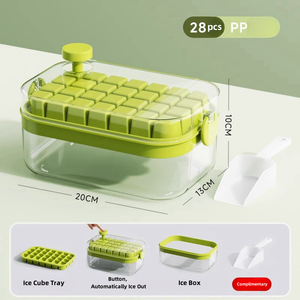 Dễ Dàng Phát Hành Tự Làm <span class=keywords><strong>Ice</strong></span> <span class=keywords><strong>Maker</strong></span> Khuôn Trường Hợp 28/64Pcs Vuông <span class=keywords><strong>Ice</strong></span> <span class=keywords><strong>Cube</strong></span> Khay Với Nắp <span class=keywords><strong>Ice</strong></span> Lưu Trữ Hộp & Xẻng Cho Làm Mát Đồ Uống Whiskey - Product Image 4