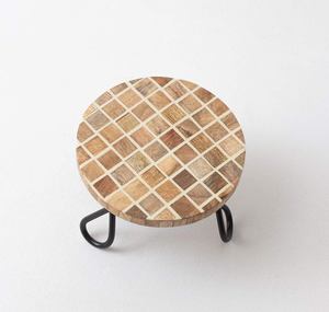 Black Metal Frame <b>Cake</b> <b>Stand</b> with Natural Wooden Top Shape Hotel Restaurant Decor <b>Cake</b> Tools <b>Set</b> for Serving Desserts - Product Image 5