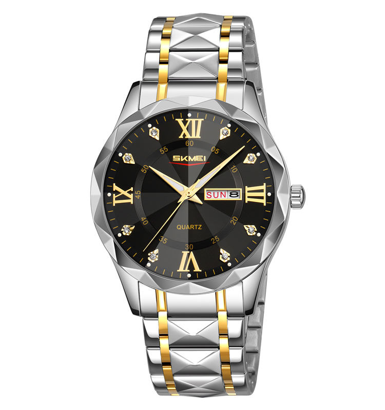 สีเงิน/สีทองขนาดผู้ชายสีดำ