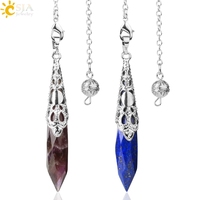 Csja pingente espiritual de pedra natural, pingente de quartzo com cristal, raestésia reiki g692