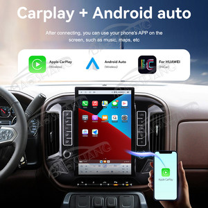 Baoshang 14,5' Android pour <span class=keywords><strong>Chevrolet</strong></span> <span class=keywords><strong>Silverado</strong></span> 2013-2019/GMC-Sierra <span class=keywords><strong>2014</strong></span>-2020 Écran vertical Lecteur vidéo de voiture Radio de voiture GPS - Product Image 5