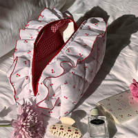 Vente en gros de sac de toilette personnalisé nouvelle mode sac à cosmétiques portable simple motifs floraux beauté fermeture éclair trousse de toilette maquillage
