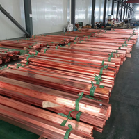 Barre plate en cuivre 99,9 % / Barre en cuivre / Barre en cuivre pur pour distribution d'énergie