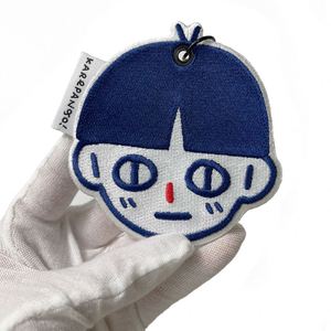 Popular <b>Custom</b> High Quality Embroidered Keychain Woven Jet <b>Key</b> Tag for Gifts Promotion Use - Product Image 2