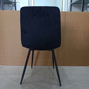 Grande Table à Manger Effet Bois Marron 6 Chaises Pesaro Velours Pieds Noirs DE 4 CHAISES <span class=keywords><strong>LEO</strong></span> VELOURS BROSSÉ BLEU - Product Image 3