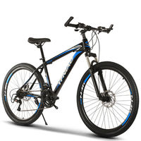 Vélo de montagne en acier 29 pouces, 21 vitesses, frein à disque, fourche à suspension, pédale ordinaire, léger, grande taille pour homme, cadre rigide en aluminium