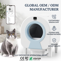 Bac à litière intelligent pour chat WiFi 68L, grande capacité, nettoyage automatique, élimination des odeurs, facile à nettoyer, durable, écologique, design entièrement fermé
