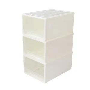 Большой емкости пластиковый ящик для хранения одежды Новый дизайн белый ящик для хранения детской одежды безопасное хранение