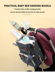 Tas Ransel Popok Bayi Kapasitas Besar Portabel Custom, Tas Perjalanan Ibu Hamil Anti Air, Tas Desainer Fashion untuk Kereta Dorong Bayi - Product Image 5