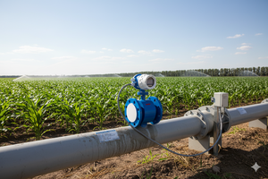 Alta precisão integrada Modbus medidor de vazão eletromagnético Intelligent Digital Display Liquid Flow Sensor Aço RS485 DN10-300 - Product Image 5