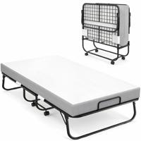Lit pliant moderne réglable avec matelas, multifonctionnel, pour chambre et salon, en mousse à mémoire de forme, confortable, gain de place, en fer