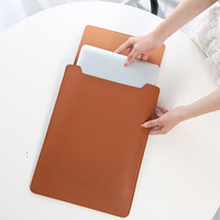 Housse de Protection pour Ordinateur Portable 3 en 1 en Cuir PU Imperméable de Haute Qualité, 13 ou 15 Pouces, Hommes et Femmes, avec Support, Personnalisable (Logo), pour MacBook