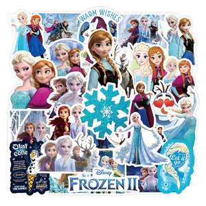 Dibujos animados lindo Frozen <span class=keywords><strong>Elsa</strong></span> <span class=keywords><strong>Anna</strong></span> <span class=keywords><strong>Olaf</strong></span> Hans Graffiti pegatina botellas equipaje portátil decoración impermeable etiqueta pegatina juguete para niños - Product Image 1