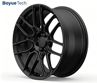Jantes forgées deux pièces noir mat à rayons multiples, multi-PCC 5*108 5*112 5*114.3 5*115 5*120 5*130 pour voitures de sport et SUV