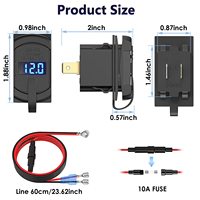 Prise de Charge rapide 12V/24V, mis à niveau, étanche, double PD, QC3.0, panneau de commutation à bascule, pour voitures, bateaux, camions