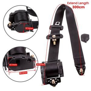 2 Pièces Harnais de Sécurité Rétractable Universel pour Siège Auto 3 Points en Nylon 2020- D0100HAM9QV Ceinture de Sécurité Rétractable Universelle - Product Image 2