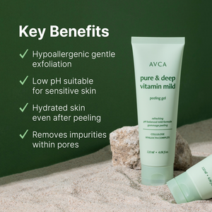Gel Exfoliante AVCA Pure Deep con Vitamina y Enzima de Papaya 120ml, Suave, Tipo Gel, para Piel Sensible, Sin Irritación - Product Image 4
