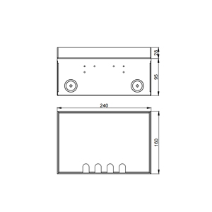 Matériaux de sol en marbre, boîte de sol encastrée en acier inoxydable avec prise de courant pour systèmes audiovisuels - Product Image 6
