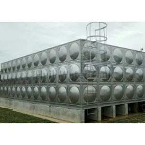Super Kwaliteit Roestvrij Staal Vierkante Drinkwater Opslagtank 10000 50000 Liter Grote Tank Voor Gebouw Gebruik