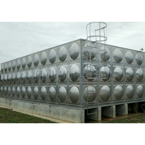 Réservoir d'eau potable carré en acier inoxydable de qualité supérieure, 10000-50000 <span class=keywords><strong>litres</strong></span>, avec panneau, garantie 1 an, pour usage en bâtiment - Product Image 1