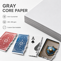 Papier cartonné pour cartes à jouer, papier à âme noire, papier à âme bleue, 300-350g pour cartes à jouer de casino et cartes de jeux de société, fourniture d'usine