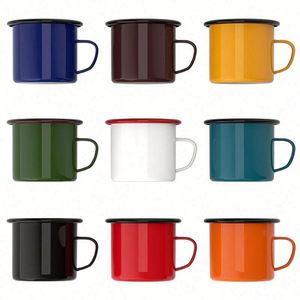 Taza de camping clásica personalizada de 15 oz, estilo vintage, con diseño de puntos, impresión de logotipo, gres cerámico, grabado personalizado, taza de café para fogata, regalo. - Product Image 5