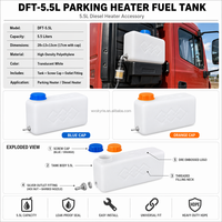 OkyRie 5.5L Kunststoff LKW Park heizung Teile Auto Heizöl & Benzin Tank für Boote & Autos R134A Kältemittel