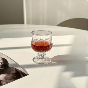 Verres à vin rouge en verre transparent de style vintage, verres à champagne en relief, flûtes à champagne - Product Image 6