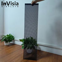 Affiche d'affichage à LED d'intérieur transparente chaude P6.25 250*1500 affiche debout invisible d'intense luminosité