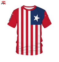 T-shirt personnalisé à la mode avec motif du drapeau du Libéria, T-shirt de sport unisexe, T-shirt original