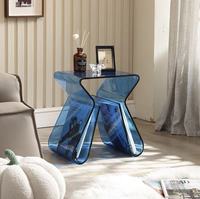 Table basse en acrylique de style italien moderne et minimaliste, transparente, de luxe léger, pour salon et chambre à coucher, mobilier de maison