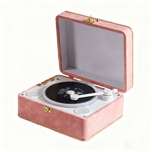 Performance supérieure Rétro Gramophone Lecteur Bluetooth <span class=keywords><strong>Valise</strong></span> Portable Stéréo Son BT Tourne-Disque Vinyle <span class=keywords><strong>pour</strong></span> Voyage à Domicile - Product Image 1