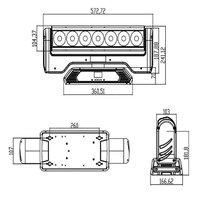 7x25W LED Zoom Beam Strobe Moving Head Licht