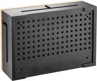Boîte de gestion des câbles avec couvercle magnétique en bambou Boîte de rangement pour câbles en bambou Boîte de gestion des prises avec couvercle pour bureau à domicile