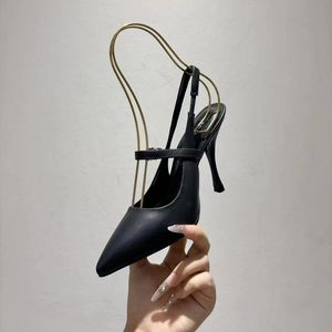 2026 Brand New Light Weight Luxury Design <b>Sexy</b> Pointed-Toe Leather High Heels for Elegant Ladies' Summer Evening Dance Shoes - Product Image 2
