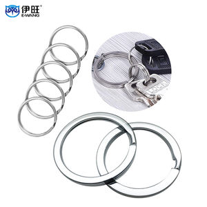 Factory Direct Stainless Steel Hardware Flat Split Keychain Rings For Keychain Assembly - Product Image 1