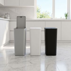 10L PP Umweltfreundlicher Papierkorb für Zuhause & Büro Stehender Abfalleimer mit Druckdeckel Schlanker Mülleimer - Product Image 5