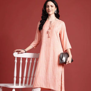 Diseño de corbata Tejido Viscosa Rayón Kurta - Product Image 1