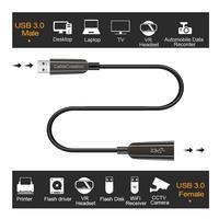 Cable de Extensión USB 3.0 de Fibra Óptica de Alta Velocidad de 5M 10M 20M 30M, Macho a Hembra, para Computadora