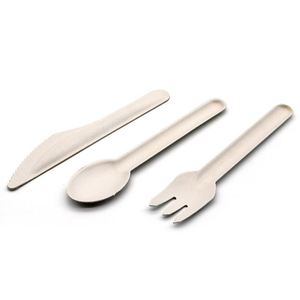 Ensemble de couverts jetables en bagasse de canne à sucre, imperméables et résistants à l'huile, biodégradables, couteau, fourchette, cuillère pour fruits, collations et pâtisseries - Product Image 4
