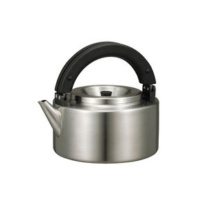 Hervidor de Agua y Té de Acero Inoxidable Plano con Mango de Resina Fenólica, Apto para Inducción - Product Image 1