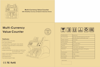 Machine à compter les billets de banque, machine à compter l'argent, détecteur de billets AL-920