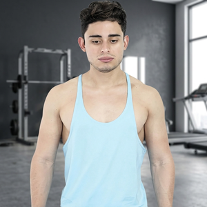 Custom Mens <b>Knitted</b> 100% Cotton Sports Tank <b>Top</b> Quick Dry Moisture Wicking Breathable <b>Sleeveless</b> Running Gym Training Fitness - Product Image 3